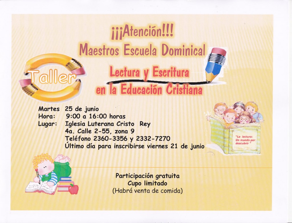 Taller Maestros Escuela Dominicial